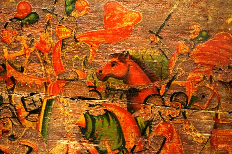 Pintura de cavallers al carro sicilià